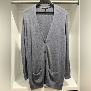 Banana Republic blue long boyfriend cardigan size Large womens